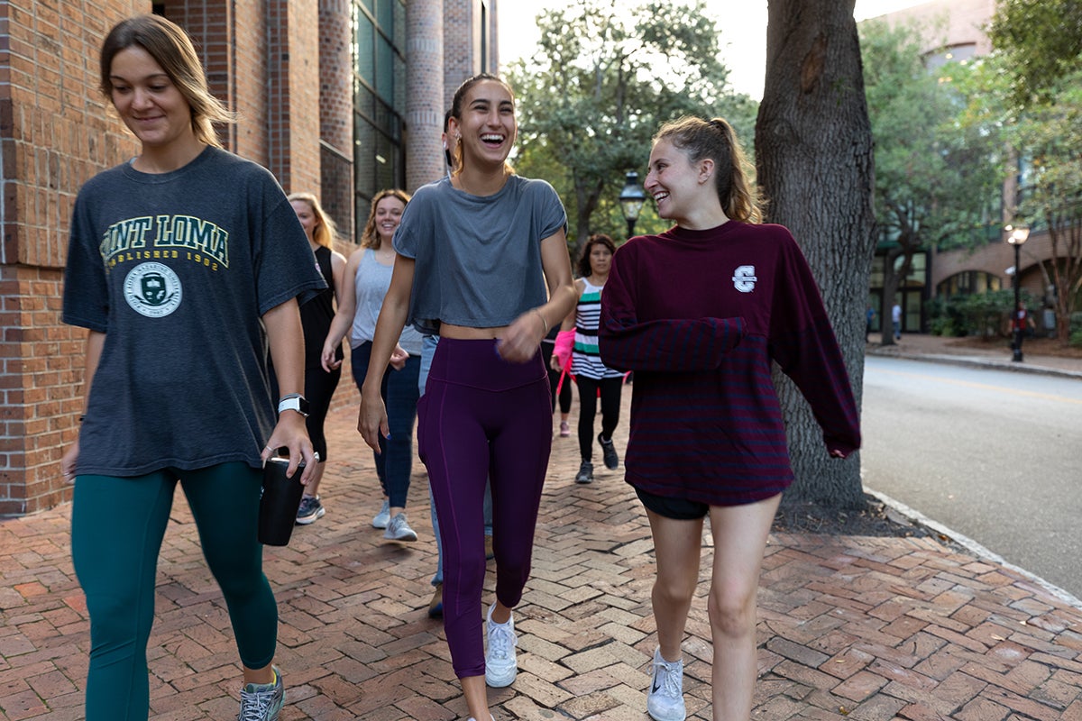 Students have been filling up Michael Tornifolio's Walk Yourself to Health Class at The College of Charleston.