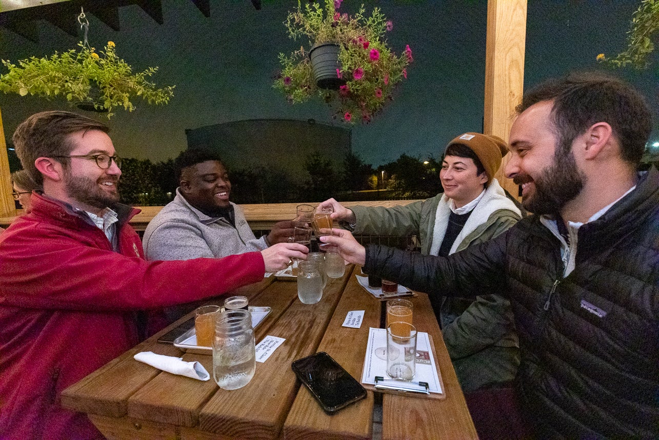 Students, faculty and staff from CofC headed out to The Baker and Brewer to vote for their favorite beer for CofC's 250th Beer made by students interning with Holy City Brewing.