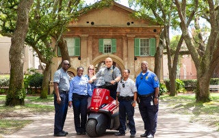 public safety officers in cistern yard