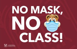 no mask no class sign