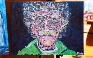 Kurt Vonnegut painting