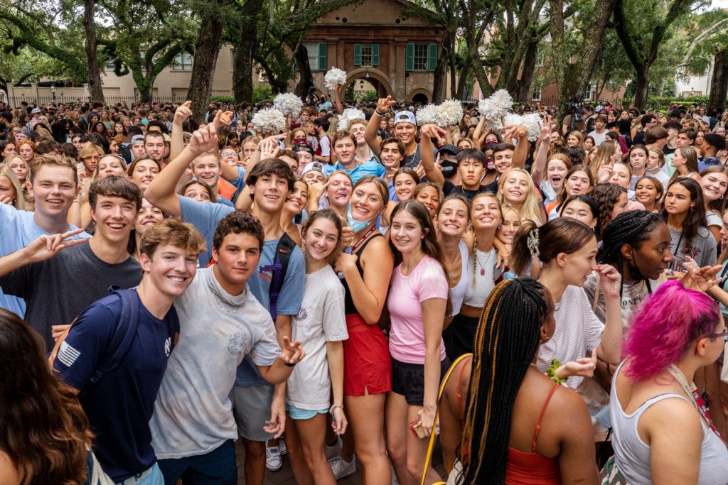 College of Charleston students celebrate the Class of 2025 at Convocation.