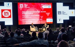 a fireside chat at a previous dig south conference