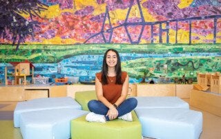 Colorful portrait in MUSC Children's Play Room