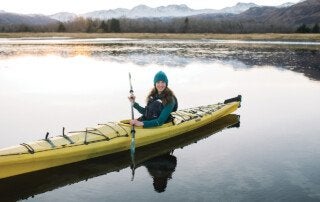 Jennifer Newby kayaking in Alaska