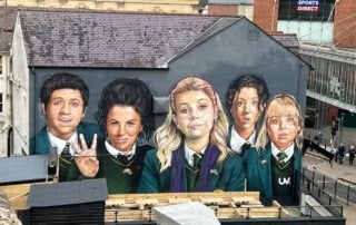 a mural on a building in ireland