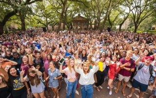 crowd of college of charleston students