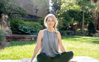 Rhonda Sickert practicing meditation