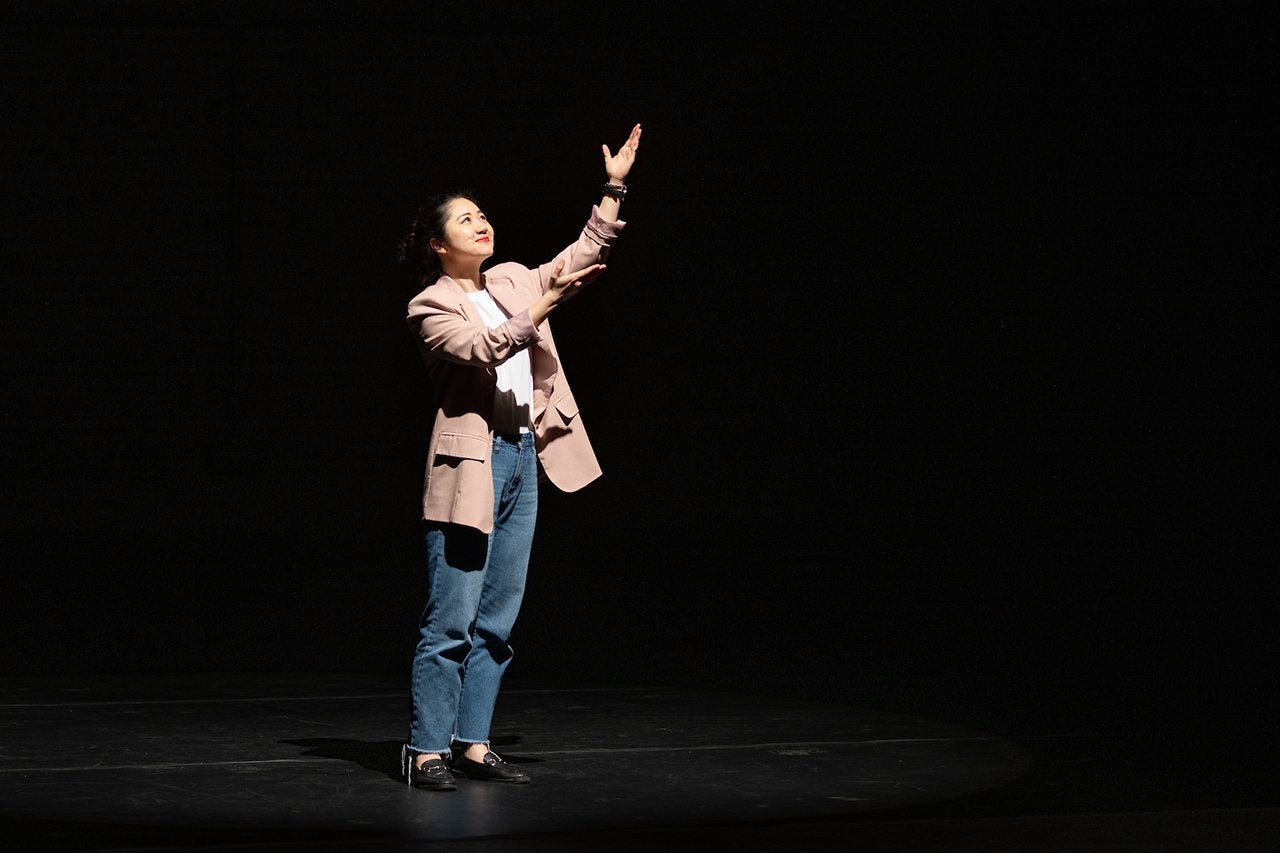 Qian Zhang on stage