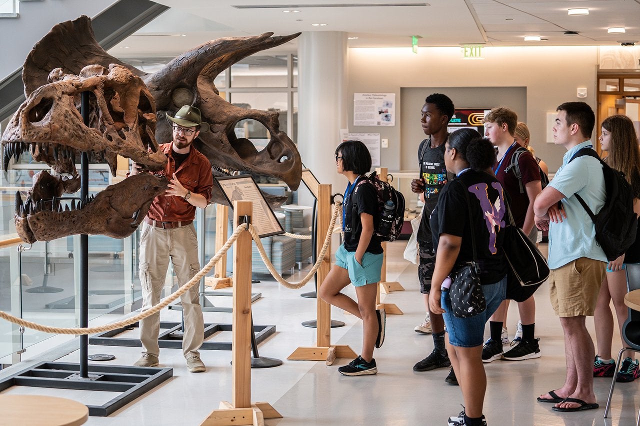 Camp 360 learns about dinosaurs at the Mace Museum