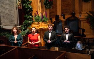 choir sings Christmas music in St. Michaels Church